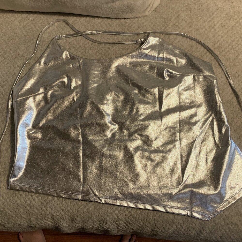 Shein Silver Halter 3x